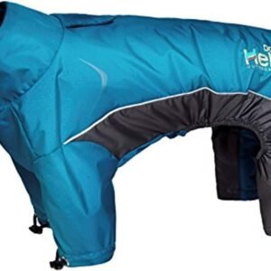DOGHELIOS 'Blizzard' Full-Bodied Comfort-Fitted Adjustable and 3M Reflective Winter Insulated Pet Dog Coat Jacket w/ Blackshark Technology, Large, Blue