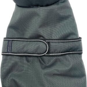 Alternative view of PetRageous 7303CGL Juneau Waterproof Cold Weather Dog Coat with Full Chest Coverage Leash Opening 19-Inch Long Heavyweight Jacket for Large Breeds, Charcoal Grey