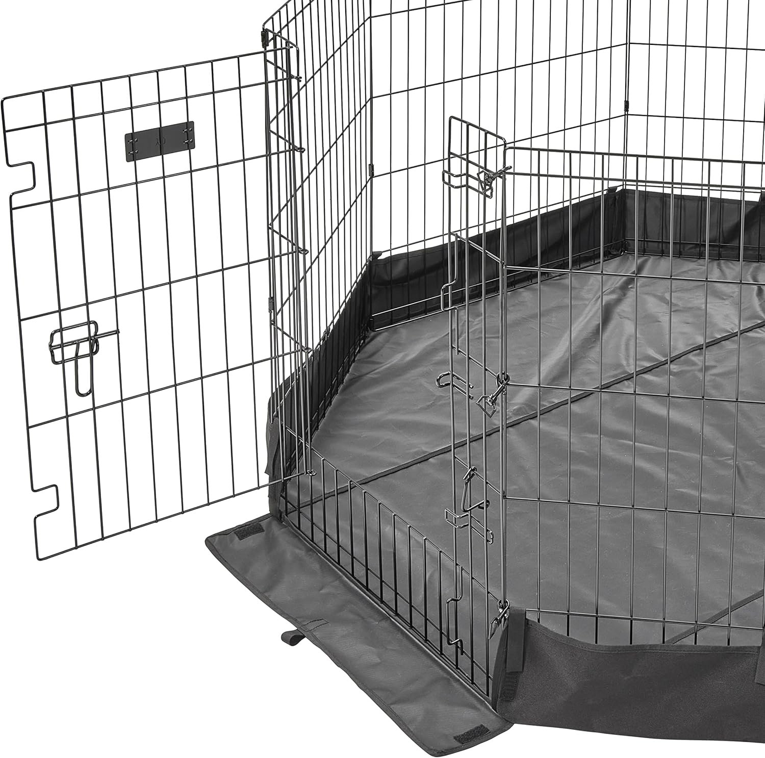 MidWest Homes for Pets Octagon Exercise Pen Fabric Mesh Bottom - Image 3
