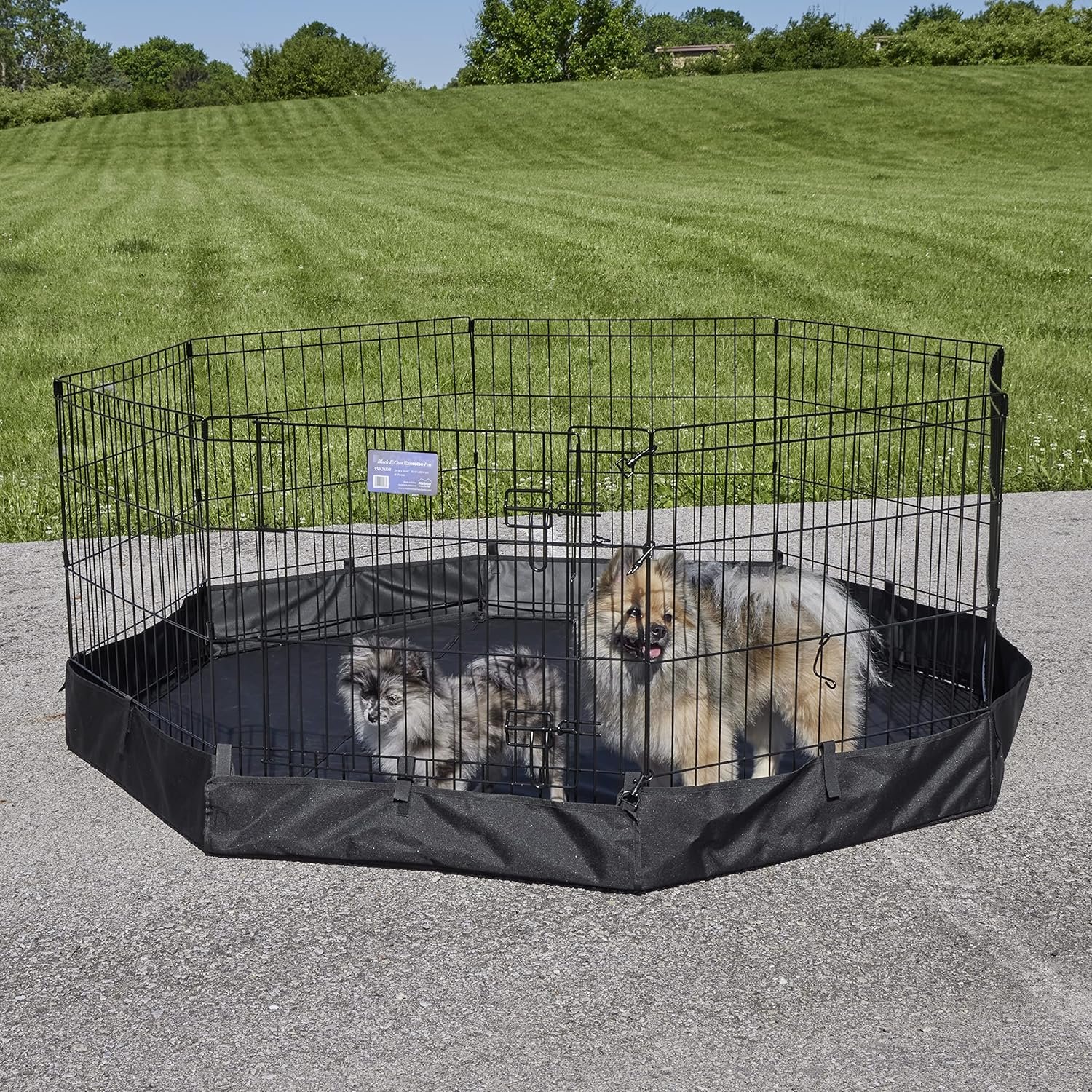 MidWest Homes for Pets Octagon Exercise Pen Fabric Mesh Bottom - Image 5