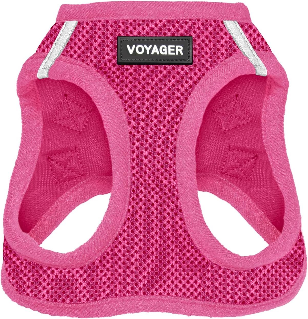Best Pet Supplies Voyager Step-in Air Harness - All Weather Mesh, Reflective, No Pull Harness for Dogs, Cats - Secure with Hook & Loop Fastener, Buckle, Double D-Rings - Fuchsia, M