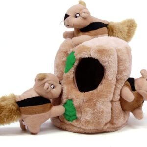 Alternative view of Outward Hound Hide A Squirrel Plush Dog Toy Puzzle (Large) and Outward Hound Nina Ottosson Dog Brick Interactive Treat Puzzle Dog Toy