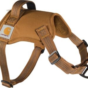 Carhartt Nylon Duck No Pull Dog Harness, Fully Adjustable Dog Harness with Quick Control Handle and Reflective Accents, Carhartt Brown, Medium