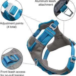 Alternative view of Kurgo Journey Air Dog Harness, Vest Harnesses for Dogs, Pet Hiking Harness for Running & Walking, Reflective, Padded, Includes Control Handle, No Pull Front Clip (Coral, Medium)