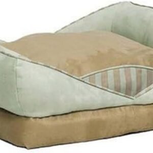 MidWest Homes for Pets MidWest Quiet Time 28-By-21-Inch Tucked Bolster Designer Pet Bed, Green