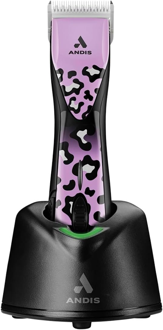 Andis 561458 Pulse Zr II Gabriel Feitosa Edition 5-Speed Detachable Blade Clipper, Cordless Animal/Dog Grooming, Removable Lithium Ion Battery, LED Charge Light, Wild Colorway