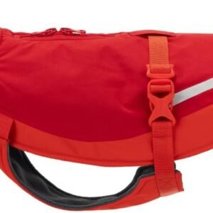 RC Pets Cold Weather, Fleece Lined, Waterproof Circuit Coat | 18 Inches, Red/Goji Berry