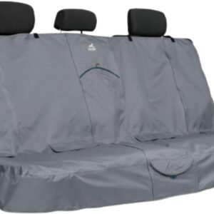 Kurgo Rover Extended Bench Seat Cover for Dogs, Car Bench Seat Covers, Back Seat Cover Protector for Pets, Water Resistant, Contains Seat Anchors, Scratch Proof, 63" Wide for SUVs and Trucks, Charcoal