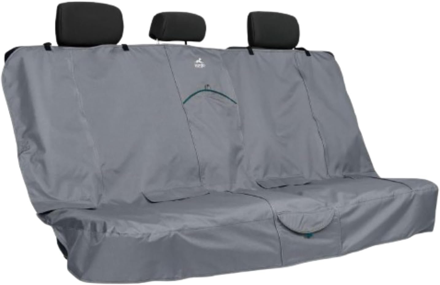 Kurgo Rover Extended Bench Seat Cover for Dogs, Car Bench Seat Covers, Back Seat Cover Protector for Pets, Water Resistant, Contains Seat Anchors, Scratch Proof, 63" Wide for SUVs and Trucks, Charcoal