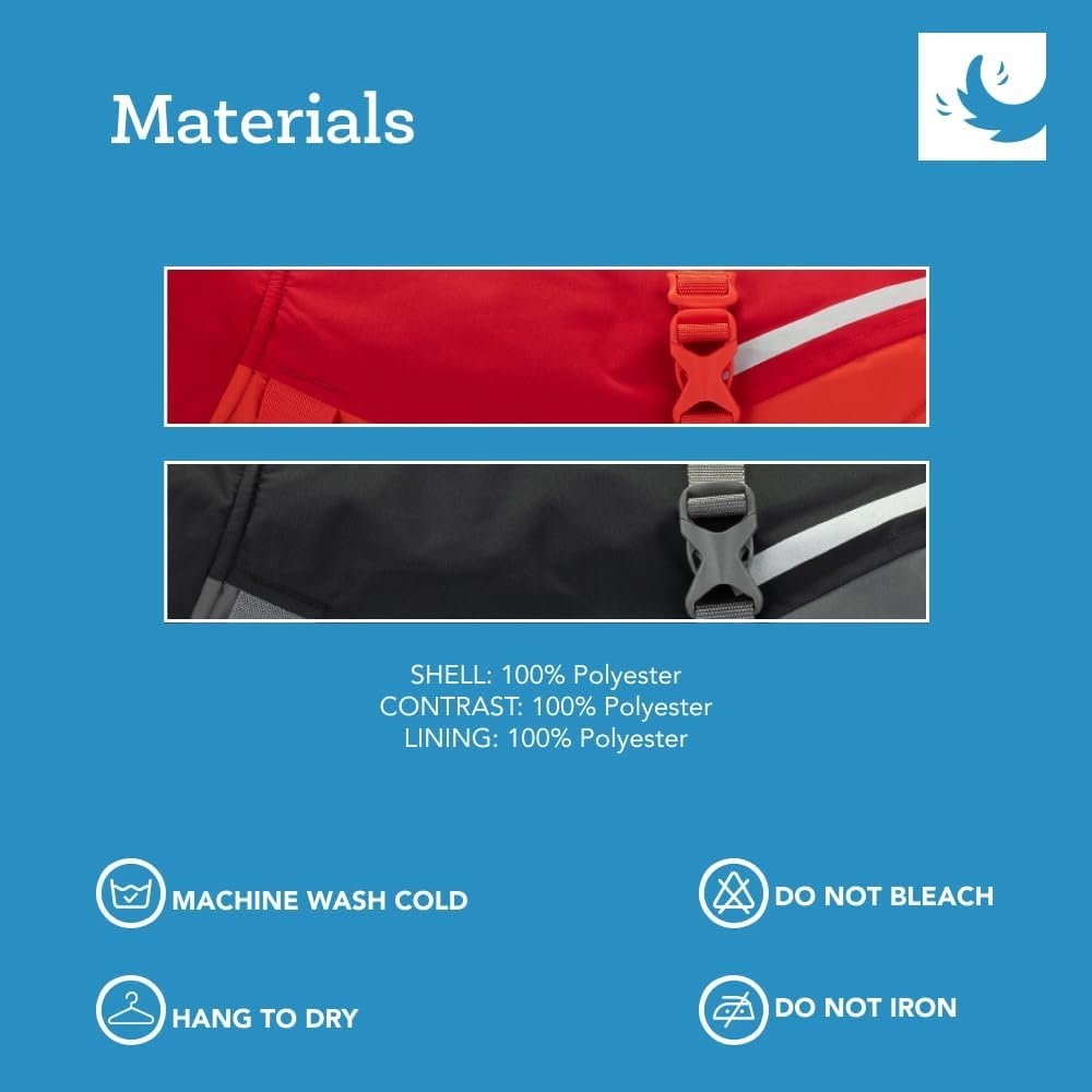 RC Pets Cold Weather, Fleece Lined, Waterproof Circuit Coat | 18 Inches, Red/Goji Berry - Image 4