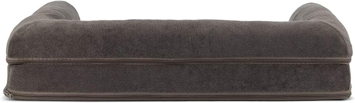 FurHaven Soft, Orthopedic Foam Sofa Dog Bed with Washable & Removable Cover - Sherpa/Chenille - Coffee, Dogs Up to 35 lbs - Medium - Image 5