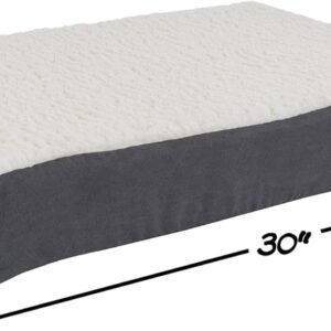 Alternative view of PETMAKER Orthopedic Pet Bed – 2-Layer Memory Foam Dog Bed with Removable Sherpa Cover – Comes with Additional Mattress Replacement Cover (Gray)