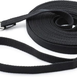 PetSafe Cotton Dog Training Lead - Great for Small, Medium and Large Breeds - 30 ft, 5/8" x 30', Black