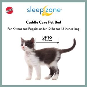 Alternative view of SPOT Sleep Zone Cuddle Cave Pet Bed | Soft, Plush Interior for Cats and Small Dog Breeds | Attractive and Durable Faux Suede Exterior | Machine Washable | Pet Safe