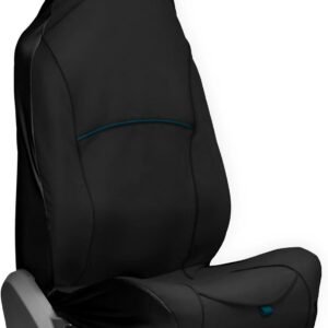 Kurgo Rover Bucket Seat Cover for Dogs, Dog Front Seat Cover, Pet Seat Protector, Car Seat Cover for Pets, Full Coverage, Black