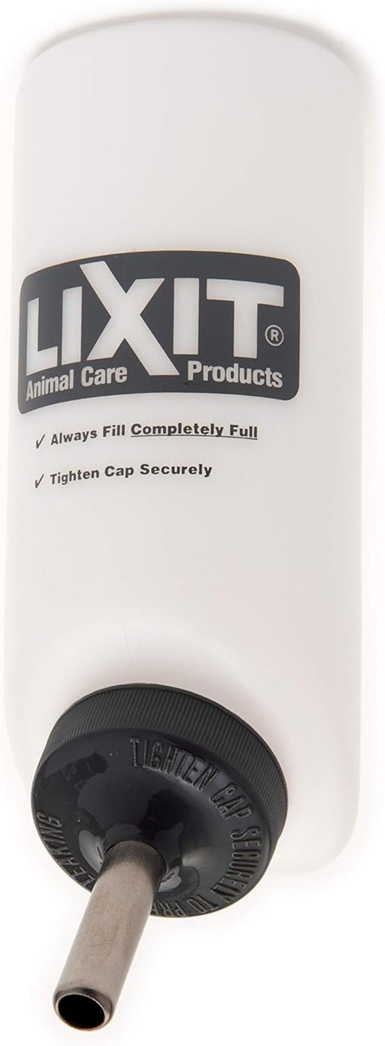 Lixit Wide Mouth Water Bottles for Large and Small Dogs (16oz Small Dog, White) - Image 2