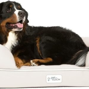 PetFusion Extra Large Dog Bed w/ Solid 4" Memory Foam, Waterproof Liner, & YKK Premium Zippers. [Brown, 44x34x10" ), X-Large (44x34"), Sandstone