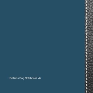 Alternative view of Canine health record: Dog vaccine record book | Pet health record | Puppy vaccine record | 101 pages, 6"x9" | Paperback | blue background ... black leather black silhouette of white dog