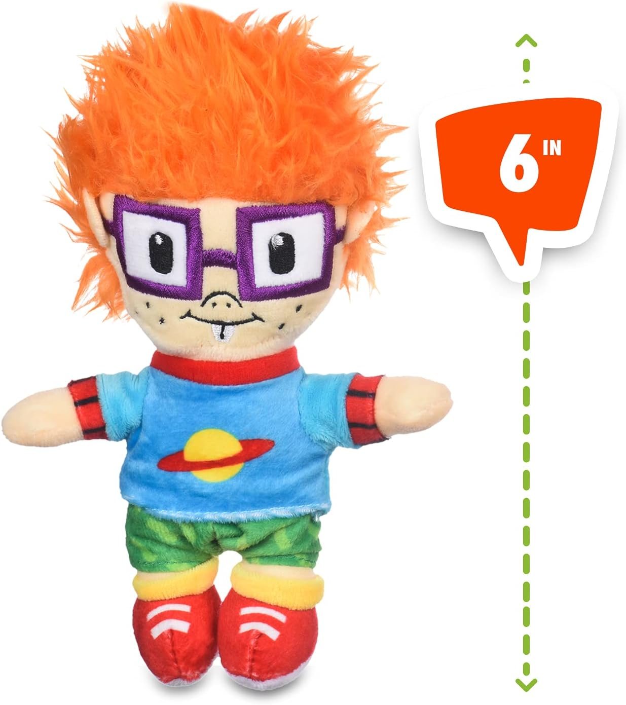 Nickelodeon for Pets Rugrats Chuckie Finster Plush Dog Toy - 6 Inch Baby Toys from 90s TV Show - Small Plush Toy for Dogs - Image 4