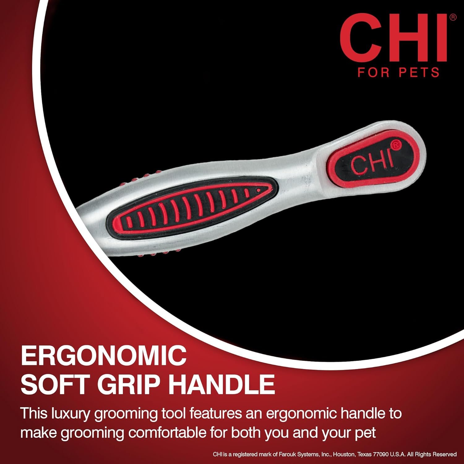 CHI for Dogs Double-Sided Shedding Rake and Blade - Best Grooming Tool for All Hair Types - Safe Dematting and Deshedding Brush for Dogs - Pet Hair Removal Essential - Image 5