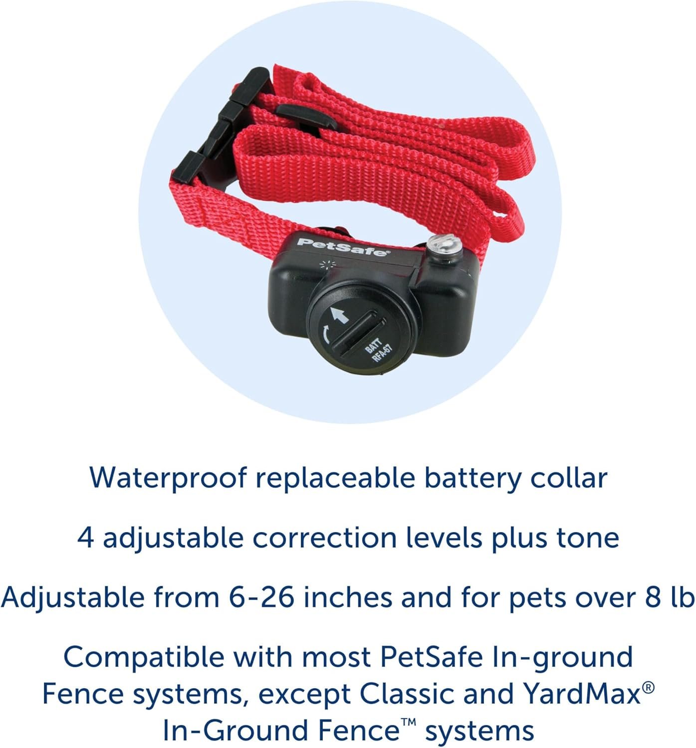 PetSafe Deluxe Ultralight Pet Fence Receiver Collar Electric Dog Containment, In Ground Dog Fence Waterproof Feature, Low Battery Indicator, Pet Collars for Dogs Collar Receiver - Image 3