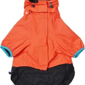 Alternative view of Orvis Dog All Season Trekker 3-in-1 Coat for Dogs, Size Extra Large; Orange High Visibility All Weather Dog Coat with Raincoat & Fleece Vest That Can Be Worn Separately or Together; Removable Hood