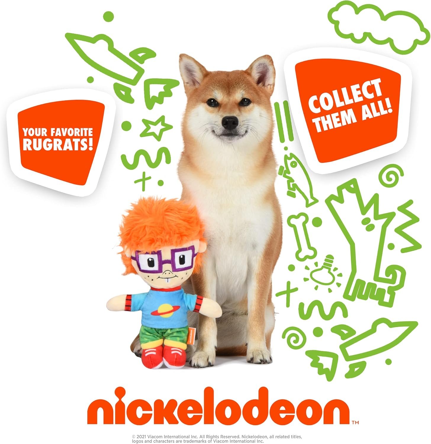 Nickelodeon for Pets Rugrats Chuckie Finster Plush Dog Toy - 6 Inch Baby Toys from 90s TV Show - Small Plush Toy for Dogs - Image 3