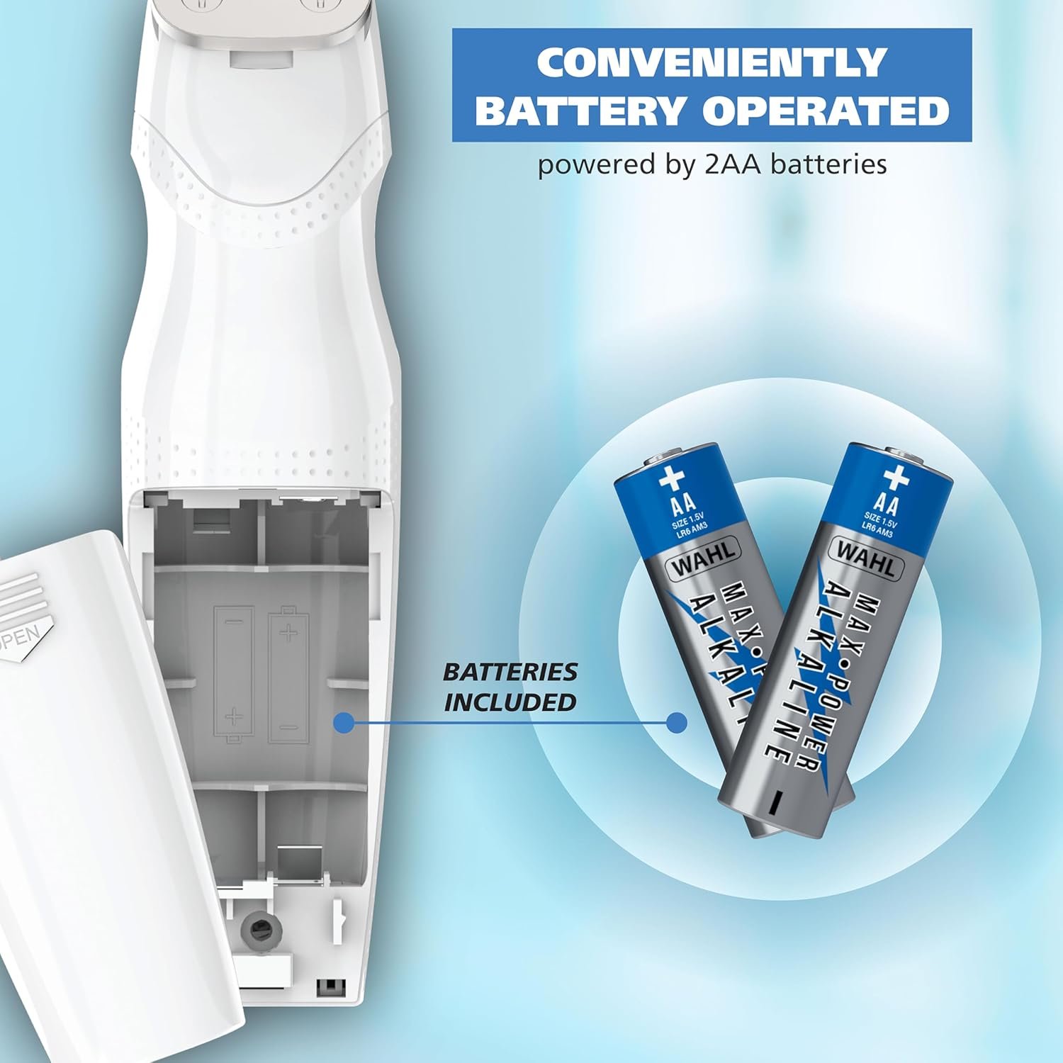 Wahl Yelp-Free Battery-Operated Dog Trimmer for Grooming – Ideal for Detail Trimming Face, Paws, & Ears for Dog Hair Removal - Model 3026955 - Image 7