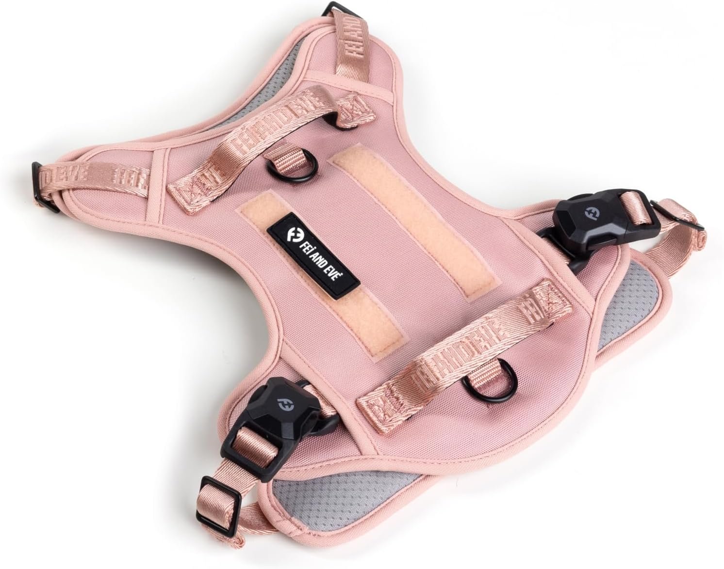 2025 New Edition, Fei & Eve MagEase Dog Harness - 3-Second Magnetic Buckles | 3-Point No-Pull Control | Heavy-Duty 900D Nylon | Dual Safety Handles | Breathable Mesh | Adjustable Fit | Large, Pink - Image 8