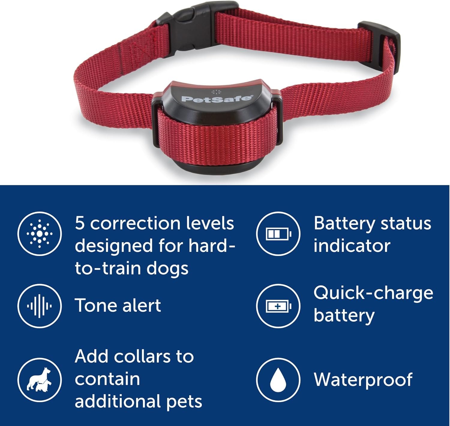 PetSafe Stay & Play Wireless Fence Receive Collar for Stubborn Dogs - Rechargeable & Waterproof Receiver Collar with Quick Charge in 2-3 Hours - for Dogs 5lb+ - Image 3