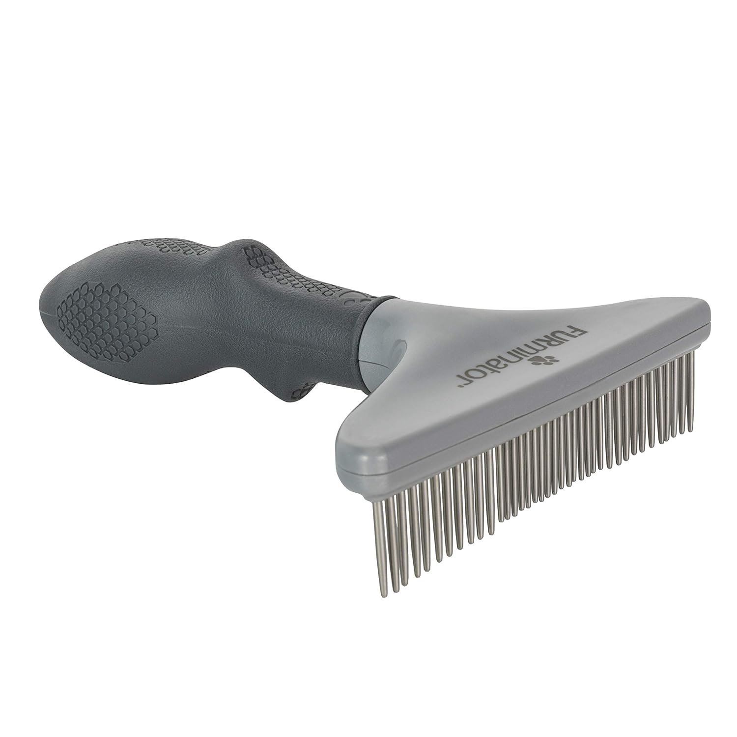 FURminator Dog/Cat Grooming Rake, Grooming Tool, Removes Loose Hair and Tangles, Gray - Image 5