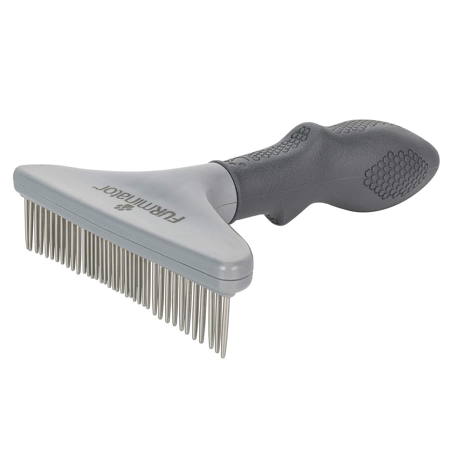 FURminator Dog/Cat Grooming Rake, Grooming Tool, Removes Loose Hair and Tangles, Gray - Image 3