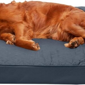 Furhaven Orthopedic Dog Bed for Large Dogs w/ Removable Bolsters & Washable Cover, For Dogs Up to 95 lbs - Quilted Sofa - Iron Gray, Jumbo/XL