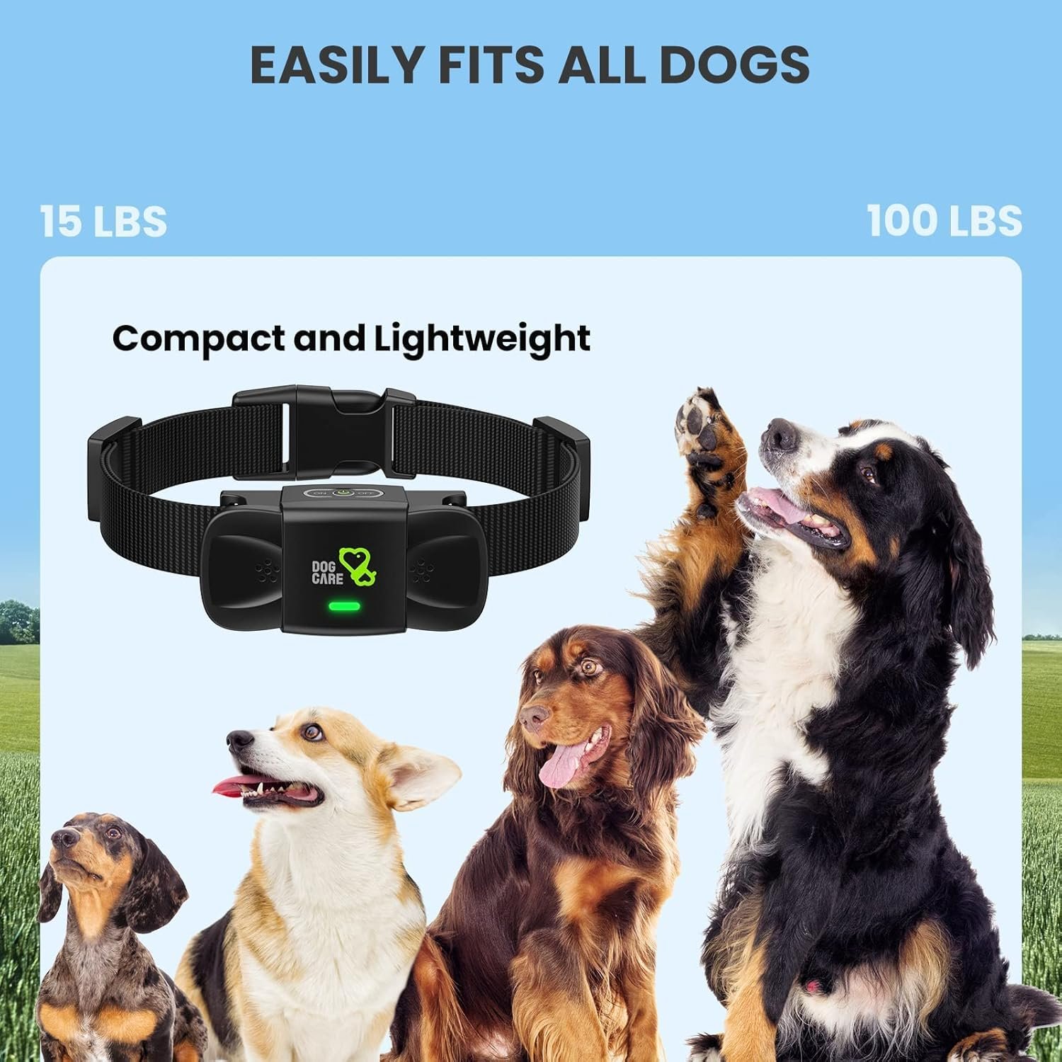 DOG CARE Dog Shock Collar with Remote, Dog Training Collars with 3 Modes, Waterproof Electronic Dog E Collar with 1500FT Remote, Keypad Lock for All Dogs - Image 3