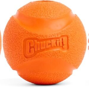 Chuckit! Dog Balls - Interactive Dog Toys, High-Bounce Fetch Ball, Floating Ultra and Rugged Balls, Durable - Size Medium, 2.5-inch Diameter, Set of 3