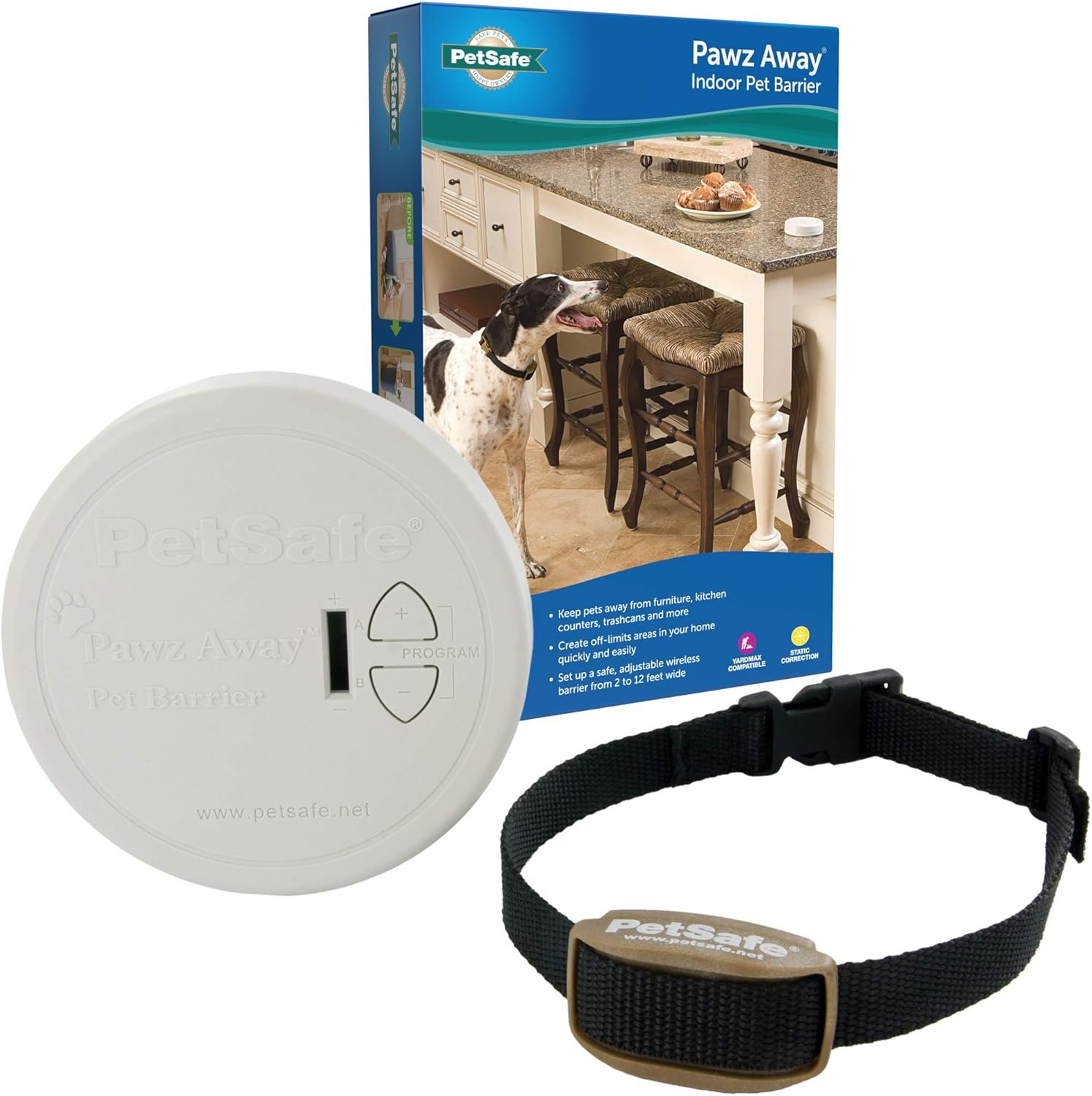 PetSafe Pawz Away Indoor Wireless Pet Barrier, Electric Training System for Dogs & Cats with Receiver Collar
