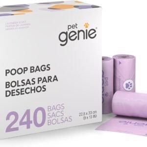 Dog Poop Bags Rolls Scented, Extra Strong & Leak-Proof for Dogs, Lavender Scented, Easy Tear Pet Waste Bags, Made from 65% Recycled Plastic, 16 Rolls (240 Count)