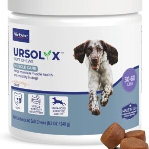 Virbac URSOLYX Soft Chews for Dogs | Muscle Health Support for Senior, Active or Recovering Dogs, Medium | 60 Count 2- Month Supply