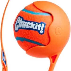 Chuckit! Sport 26L Dog Ball Launcher - Includes a 3-inch Diameter Large Ball for Dogs 60-100 Pounds - Manual Thrower for Dog Balls With a Slim Ergonomic Handle - 26-inch Length