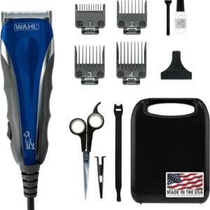 Wahl USA Pro-Grip Pet Grooming Corded Clipper Kit - Clipper for Small to Large Dogs – Electric Dog Clipper for Eyes, Ears, & Paws - Model 9164