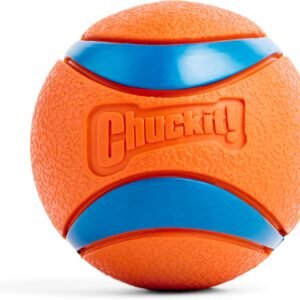 Chuckit! Ultra Ball Dog Toy - Size Large - For Dogs 60-100 lbs - Made from Durable Rubber - Super Bouncy - Floats in Water - 3-inch Diameter - Pack of 1