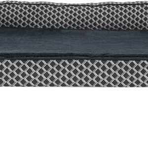 Alternative view of Furhaven Orthopedic Dog Bed for Large Dogs w/ Removable Bolsters & Washable Cover, For Dogs Up to 95 lbs - Plush & Woven Decor Comfy Couch Sofa - Diamond Gray, Jumbo/XL