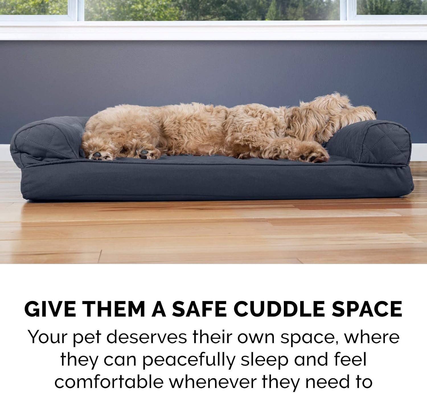 Furhaven Orthopedic Dog Bed for Large Dogs w/ Removable Bolsters & Washable Cover, For Dogs Up to 95 lbs - Quilted Sofa - Iron Gray, Jumbo/XL - Image 10