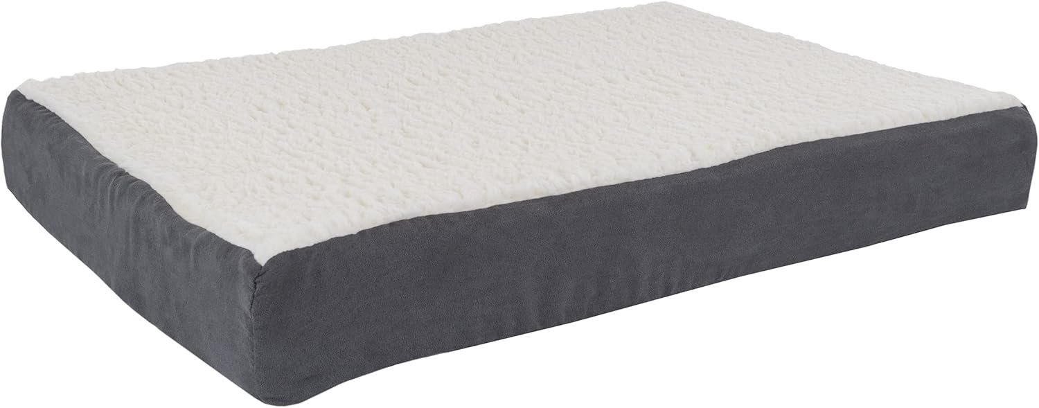 PETMAKER Orthopedic Pet Bed – 2-Layer Memory Foam Dog Bed with Removable Sherpa Cover – Comes with Additional Mattress Replacement Cover (Gray) - Image 6