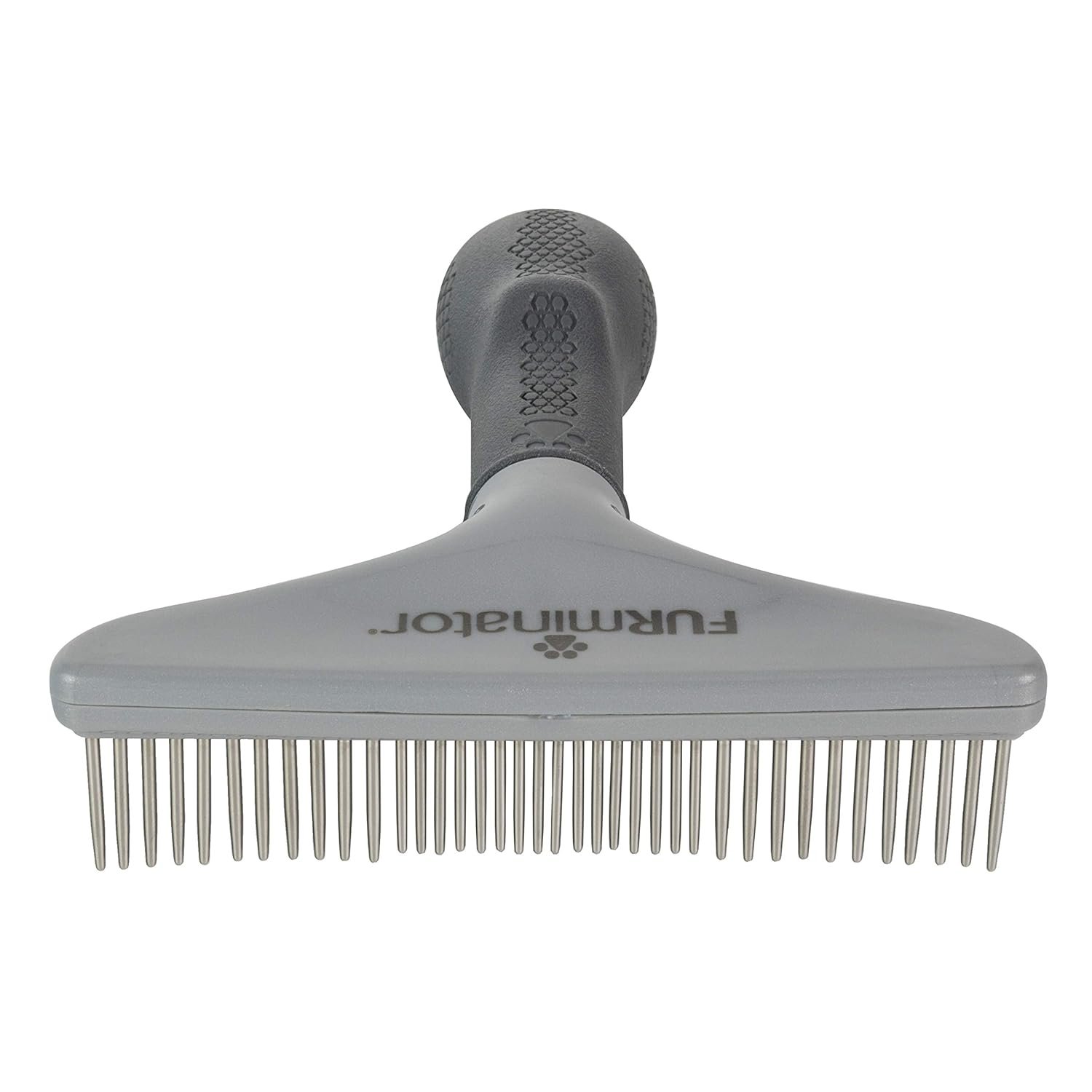 FURminator Dog/Cat Grooming Rake, Grooming Tool, Removes Loose Hair and Tangles, Gray - Image 2