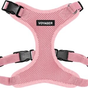 Voyager Step-in Pet Harness - All Weather Mesh, Adjustable Step in Harness for Cats and Dogs by Best Pet Supplies - Pink, M