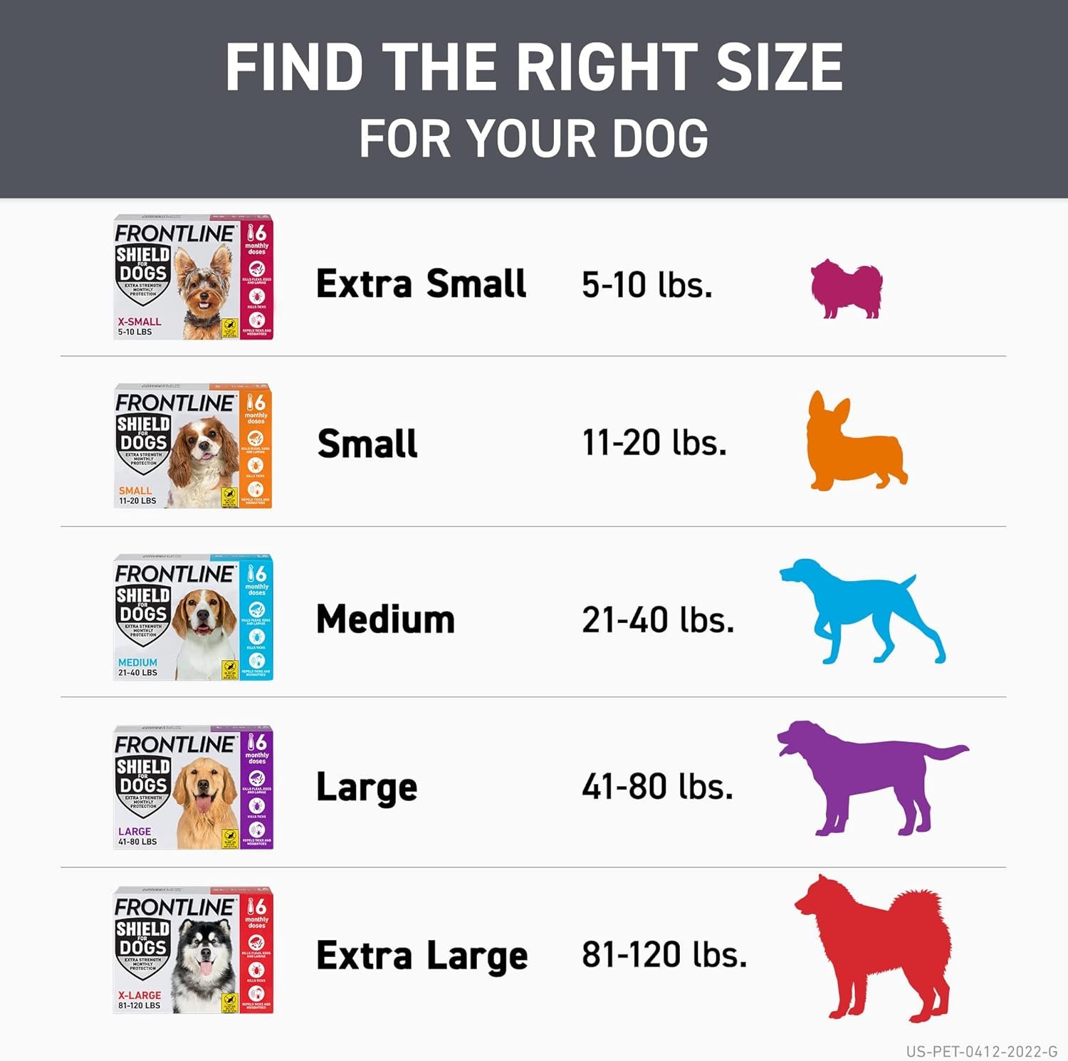 FRONTLINE Shield Flea & Tick Treatment for Medium Dogs 21-40 lbs. Count of 6 - Image 8