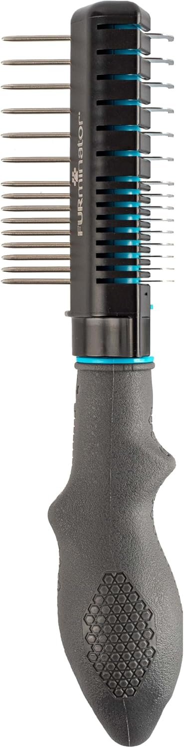 FURminator 2-in-1 Doodle Grooming Tool for Dogs, 1 Count, Dematting Tool with Comb for Mats, Tangles & Maintenance on Curly, Long, Silky & Wiry Coats - Image 3