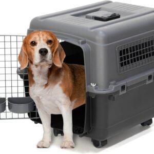 Alternative view of SportPet Designs Plastic Airline Approved Kennels Wire Door Travel Dog Crate, Medium