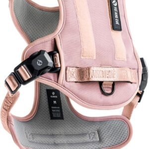 2025 New Edition, Fei & Eve MagEase Dog Harness - 3-Second Magnetic Buckles | 3-Point No-Pull Control | Heavy-Duty 900D Nylon | Dual Safety Handles | Breathable Mesh | Adjustable Fit | Large, Pink